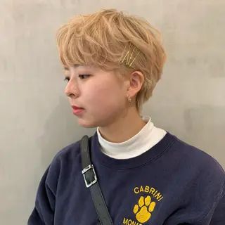 ショート カラー ヘアアレンジ アンニュイヘア🪽 ayumiのヘアスタイル