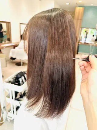 ミディアム パーマ 藤井 真奈美のヘアスタイル