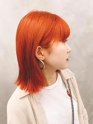 カラー pole/apartment所属・💓パーマ，💗 レイヤーカットのヘアスタイル