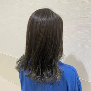 セミロング カラー 波巻パーマ/毛流れ パーマ☘️りゅうせいのヘアスタイル