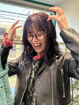 セミロング カラー パーマ 🎀オイダイラ モモカ🎀のヘアスタイル