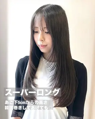 ロング カラー レイヤーカット🐺 hina🩶のヘアスタイル