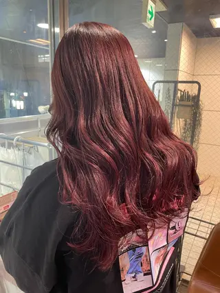 ロング カラー aya/小顔レイヤー /柔らかカラーのヘアスタイル