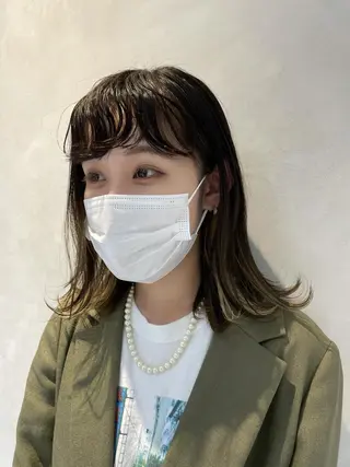 ミディアム パーマ 若林 良のヘアスタイル