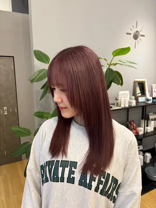 セミロング 暖色/ボブ/吉岡美音 GIEN NU茶屋町のヘアスタイル