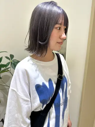 ミディアム カラー レイヤー/ボブ/ 顔周り/yukinaのヘアスタイル