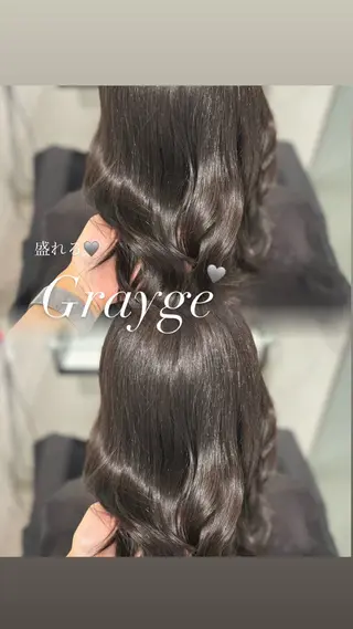 セミロング Yuzu️🫧/艶 ハイトーン/韓国ヘアのヘアスタイル