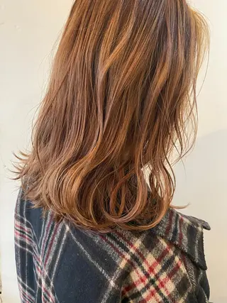 セミロング カラー 💎髪質改善/艶カラ ー🌟加藤陸🌟のヘアスタイル