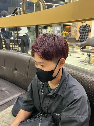 ショート カラー メンズ アイブロウ メンズ特化 【かな】のヘアスタイル