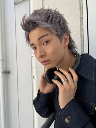 カラー メンズ 🌈艶髪ベージュ🌈 ユウトのヘアスタイル