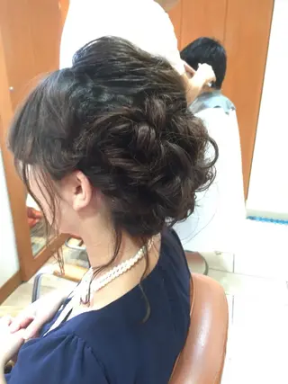 ロング カラー パーマ ヘアアレンジ 可愛いを作る神 ナオヒロのヘアスタイル