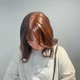 セミロング カラー 透明感カラー、 アレンジ/miyuのヘアスタイル