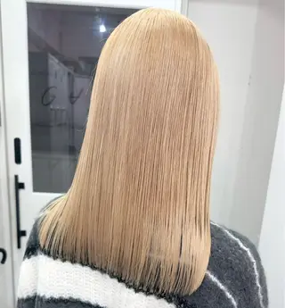 セミロング 💖saki ケアブリーチ💖のヘアスタイル