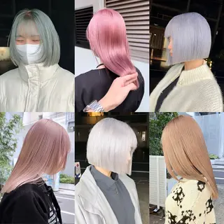 カラー ムラ修正💎 艶髪ハイトーン💎のヘアスタイル