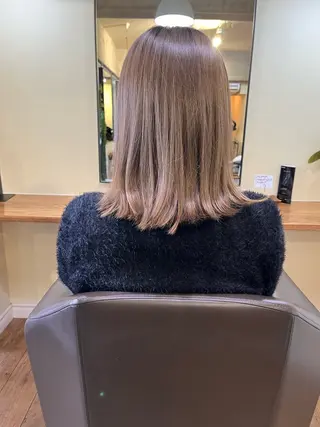 ミディアム カラー 薬院:今泉/上川美幸 大人ヘア/暗髪カラーのヘアスタイル