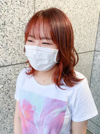 セミロング ハイトーン/ベージュ 指名No.1荒木涼太のヘアスタイル