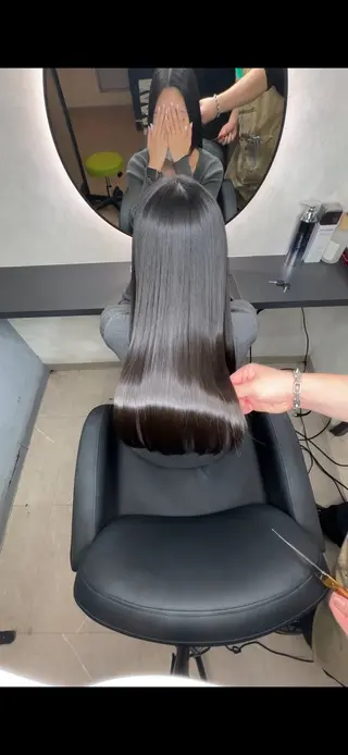 ロング カラー ヘアアレンジ 新宿 /髪質改善/ 縮毛矯正/ヒュウガのヘアスタイル