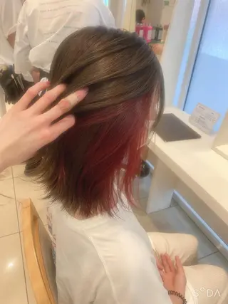 ミディアム カラー パーマ はだゆうき @hadadan08のヘアスタイル