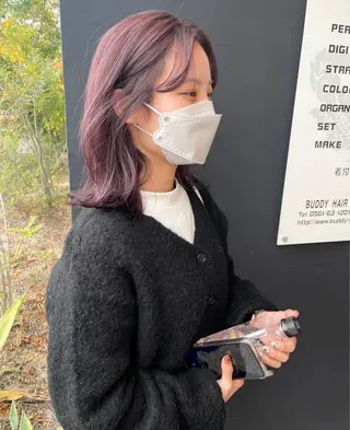 ミディアム ハイトーン/ 髪質改善/ヒロタリカのヘアスタイル