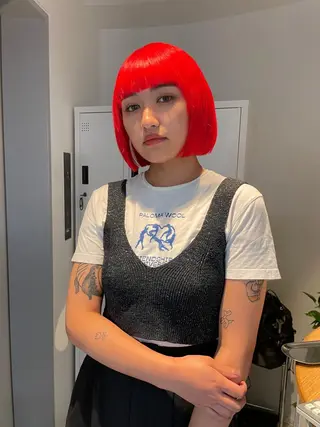 ミディアム カラー laff 新宿所属・ボブ/ケアパーマ/ レイヤー/縮毛矯正のヘアスタイル