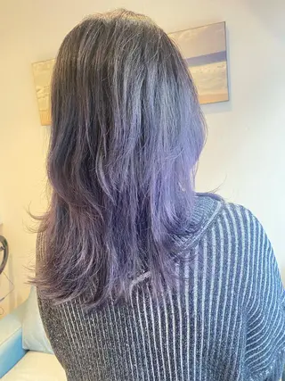 セミロング カラー kawabe maikoのヘアスタイル