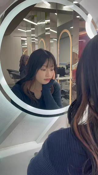 ミディアム 山崎/ボブ縮毛矯正 レイヤー髪質改善のヘアスタイル