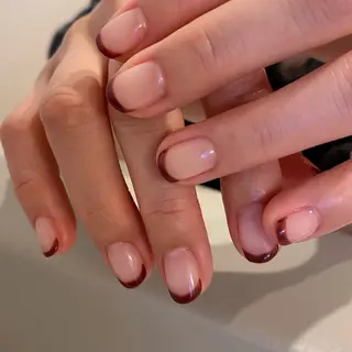 ネイル amuse 手書きニュアンスのネイルデザイン