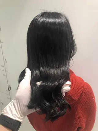 セミロング カラー パーマ ヘアアレンジ ネイル マツエク・マツパ 韓国風ベージュ🤎 赤みなし🌿横浜🤎のヘアスタイル