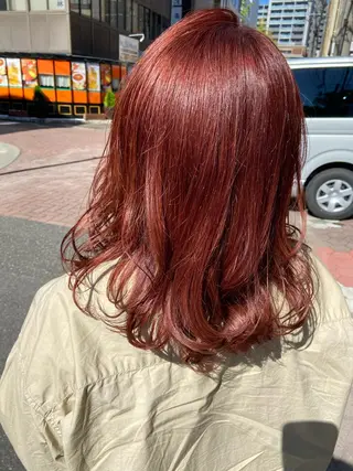 セミロング カラー ヘアアレンジ 田中 あやなのヘアスタイル