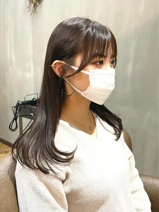 セミロング カラー esu西梅田所属・ena/ブリーチなし 透明感・レイヤー🎀のヘアスタイル