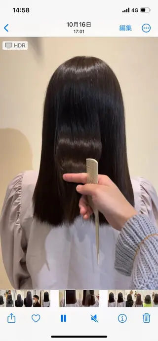 セミロング いまじゅく あおいのヘアスタイル