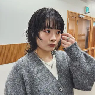 ミディアム パーマ Neelu所属・Neelu 日置剛人のヘアスタイル