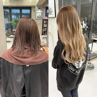 ロング カラー ヘアアレンジ TATSUYA アートディレクターのヘアスタイル