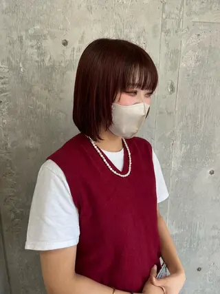 ショート カラー ナガノリノ /ボブ/ ベージュ/暖色のヘアスタイル