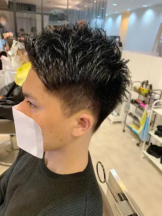 ショート メンズ メンズパーマ/難波/ 心斎橋　室園亮佑のヘアスタイル