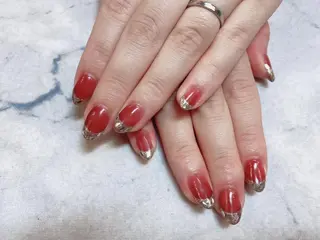 ネイル ネイルリボン 受付スタッフのネイルデザイン