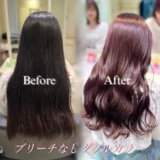 ロング カラー 💖ダブルカラー/ ケアカラー/レナ💖のヘアスタイル
