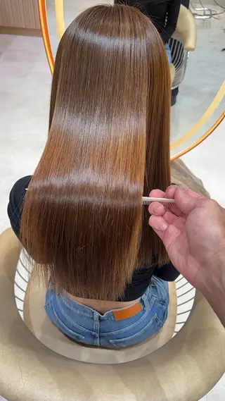 セミロング カラー レイヤー❣️縮毛矯正 川村利幸のヘアスタイル