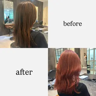 セミロング 縮毛矯正/カット/ 韓国ヘア/蛯原🍤のヘアスタイル