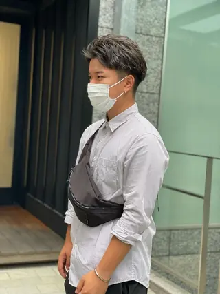 パーマ メンズ 🐺ウルフ/レイヤー カット/高嶋湧大のヘアスタイル