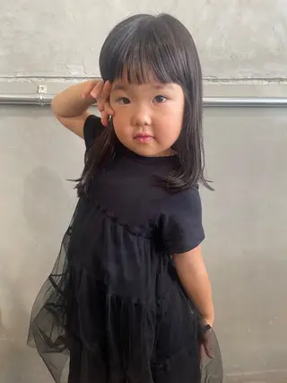 セミロング キッズ さの あやねのヘアスタイル