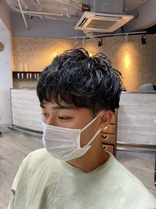 パーマ メンズ 波巻きスパイラル/ メンズパーマ/ゆうひのヘアスタイル