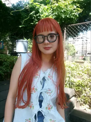 ロング Sraw代官山所属・HARUKA/暖色 /ハイトーンカラーのヘアスタイル