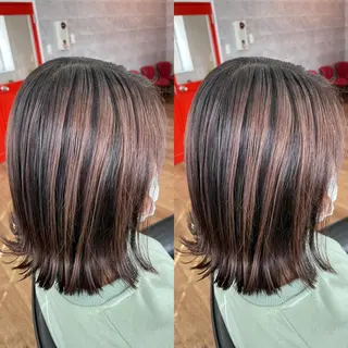 ミディアム SALOWIN心斎橋Suite店所属・ブリーチ毛にもできる 縮毛矯正|鷹司郎のヘアスタイル