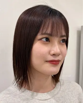 ミディアム 💝似合わせカット& カラーＵｒｕｎａ💝のヘアスタイル