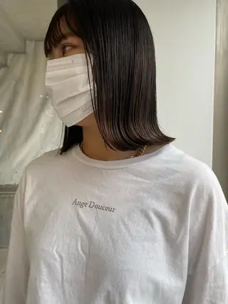 ショート カラー センターパート/ 暖色カラーayuのヘアスタイル