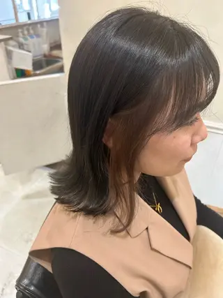 ミディアム カラー kanon♡ 暖色カラー‎🤍のヘアスタイル