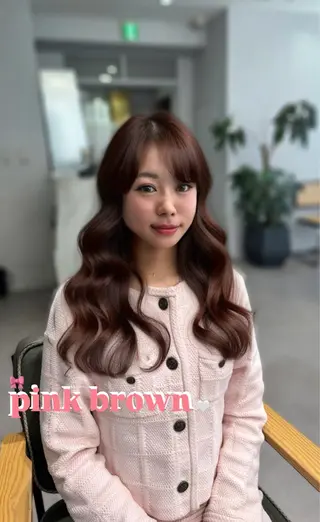 セミロング カラー ヘアアレンジ 暖色系/透明感 治野心のヘアスタイル