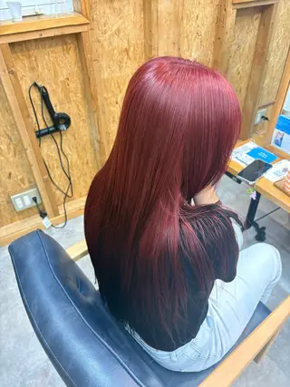 カラー まろみ暖色×ボブ ×chia🕯のヘアスタイル