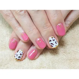 ネイル 痛ネイル/ワンホン/ フィルイン/長さだしのネイルデザイン